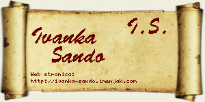 Ivanka Sando vizit kartica